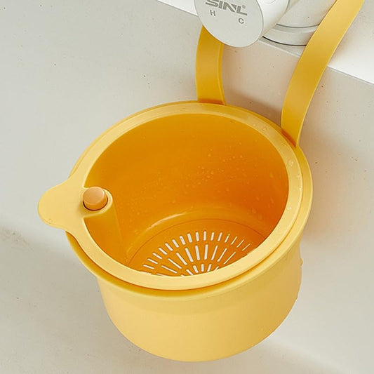 Yellow Hanging Kitchen Sink Strainer Multifunctional Faucet Drain Filter Anti-Clog Food Waste Mesh Screen