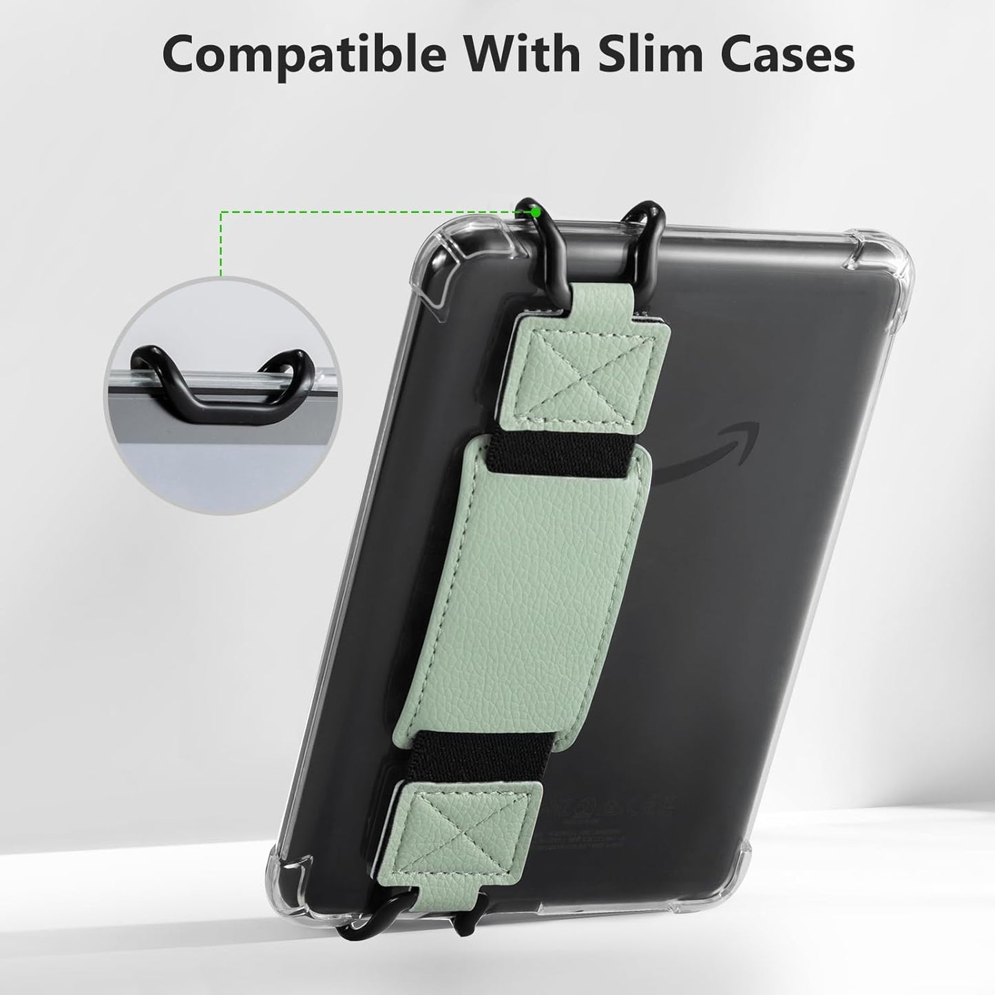 Elastic Green Handband for 6-7.5 inch E-book Tablet - High Stretch E-Reader Accessory