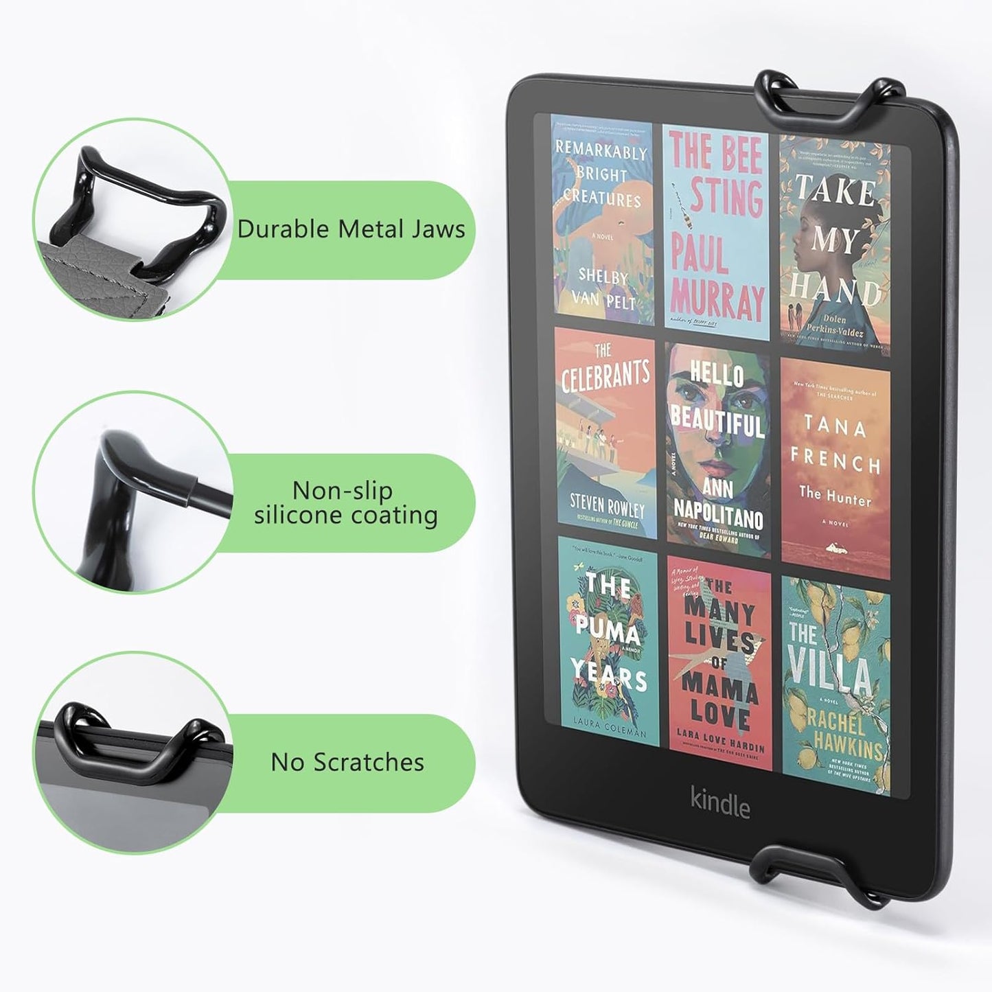 Elastic Green Handband for 6-7.5 inch E-book Tablet - High Stretch E-Reader Accessory