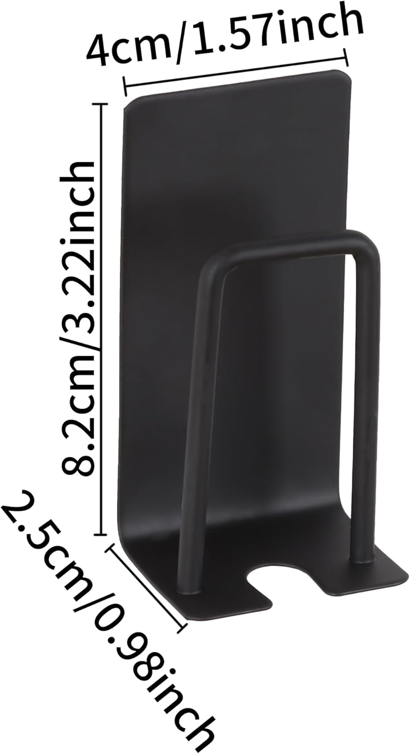 4 Pack Self-Adhesive Stainless Steel Wall Mount Toothbrush Holder No Drilling Required for Electric Toothbrushes Black