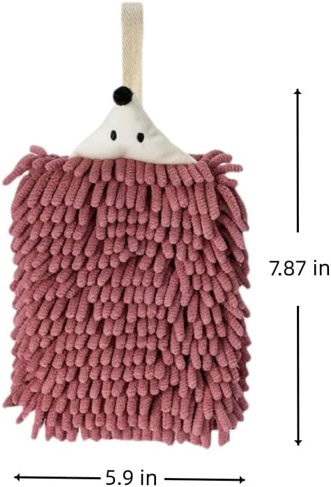 Chenille Hand Towel Set of 3 Quick Drying Super Absorbent with Hanging Loop for Kitchen and Bathroom