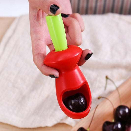 Cherry and Olive Pitter with Splatter Protection for Clean Work - Handy Kitchen Tool
