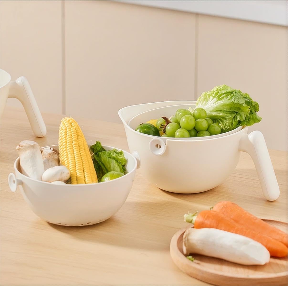 1 Piece White Sink Drain Strainer Food Fruit Vegetable Kitchen Sink Waste Filter