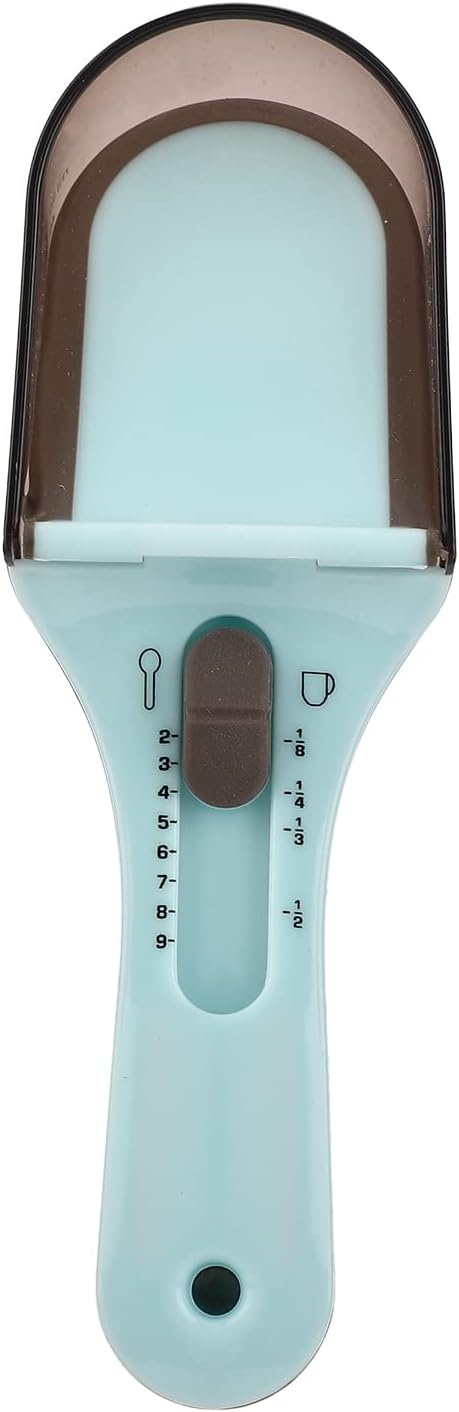 Adjustable 2-Piece Measuring Spoon Set with Scale Plastic Kitchen Tool for Coffee Milk Mask Powder Measurement