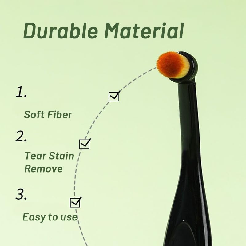 4 Pack Black Pet Tear Stain Remover Brush with Ergonomic Handle and Washable Bristles
