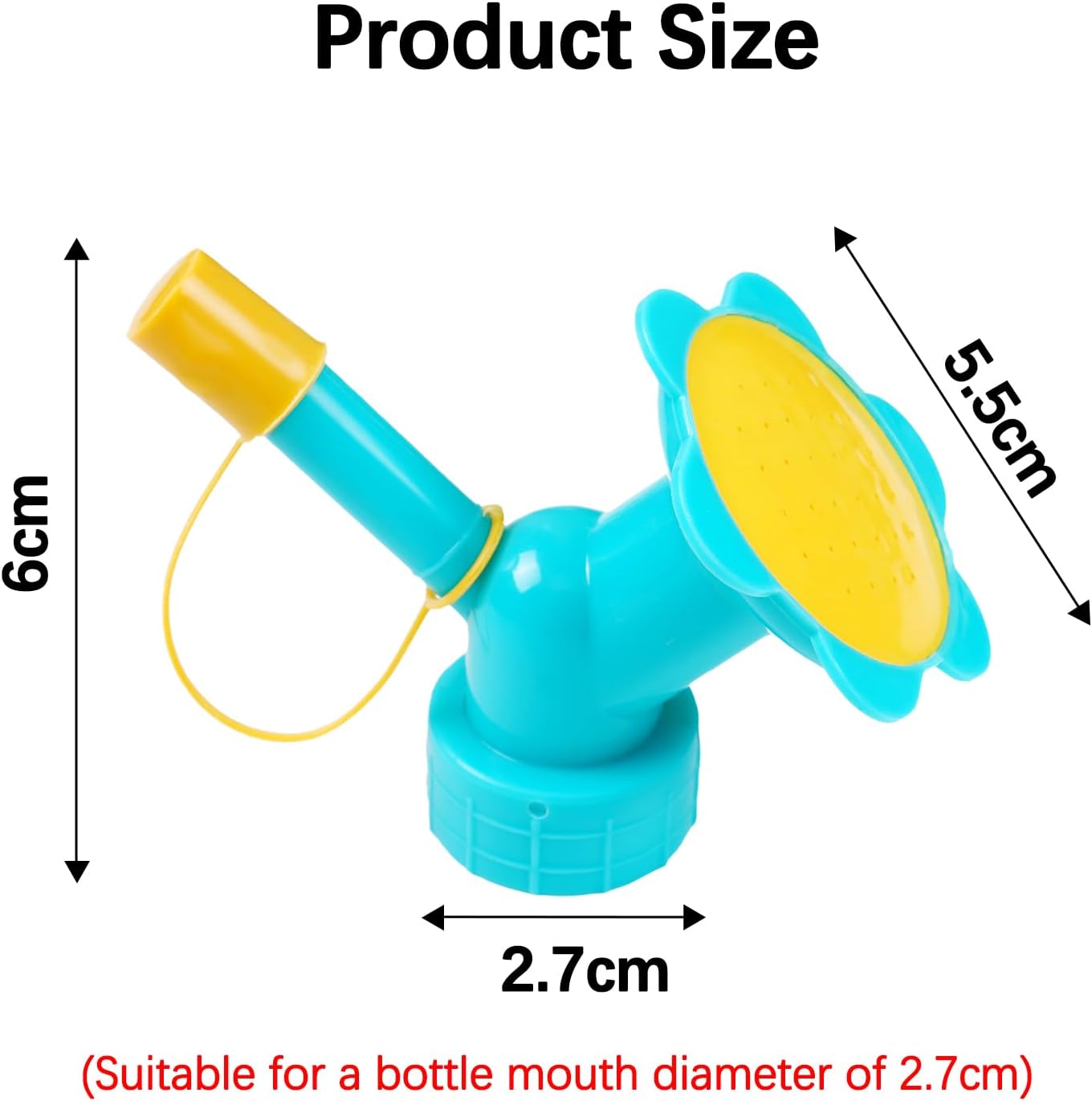 3 Pack Blue Double Nozzles for Spray Bottles - Replacement Sprayer Heads