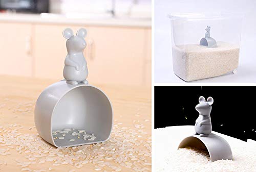 Cartoon Mouse Grey Rice Paddle - Kitchen Tool for Grains