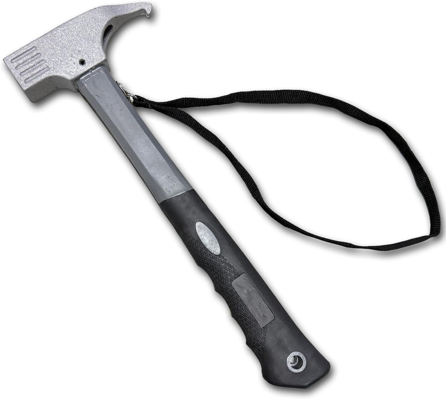 30cm Camping Hammer with Carrying Cord Tent Hammer Fish Scaler & Rubber Grip Stainless Steel Camping Tool