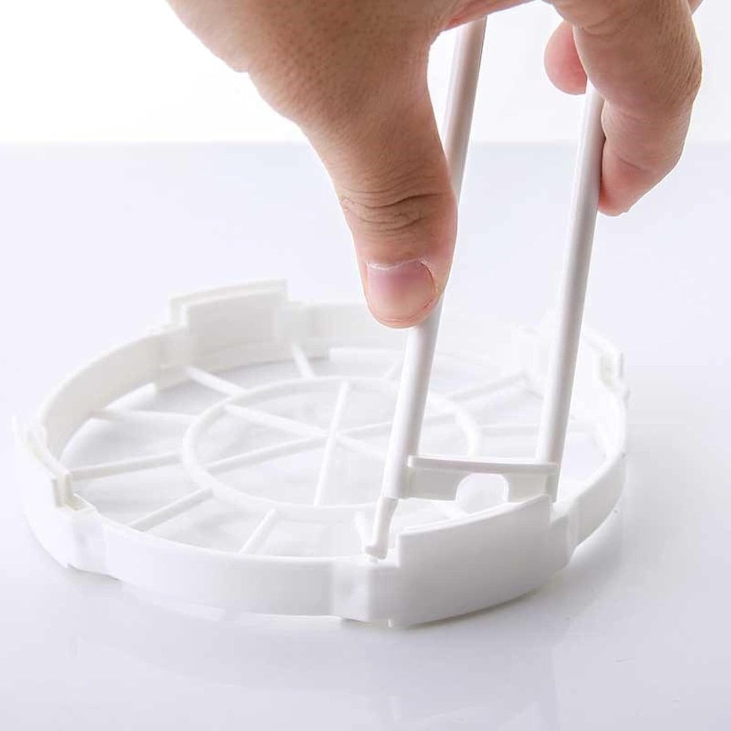 White Plastic Dish Drainer Rack for Kitchen Storage and Drying Tableware