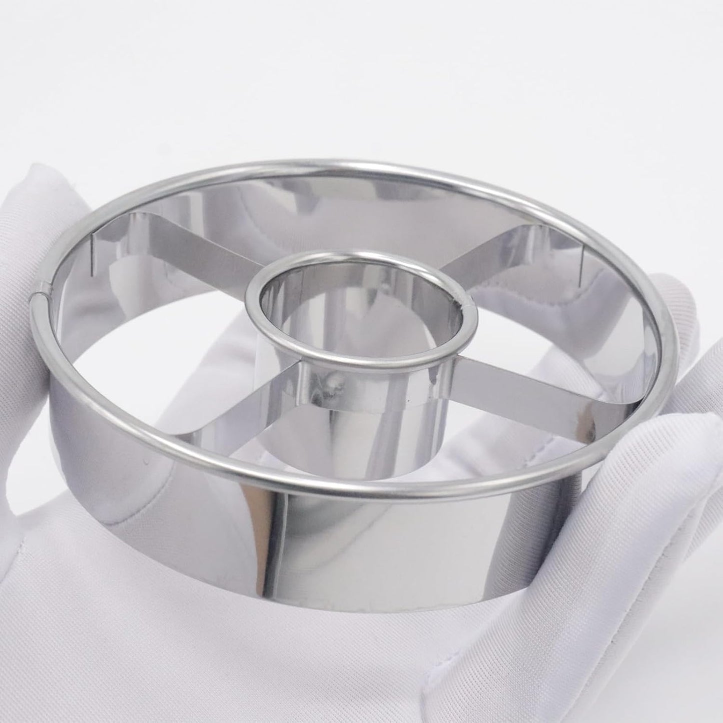 2 Pack 3.86 Inch Stainless Steel Donut Molds Professional Baking Tools for Perfect Donuts Bagels Cookies and More
