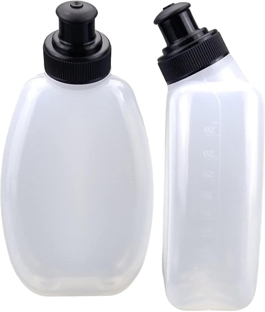Running Belt Water Bottles 2 Pack Small Running Bidon with One-Handed Slide Lid Perfect Fit 100% Leakproof