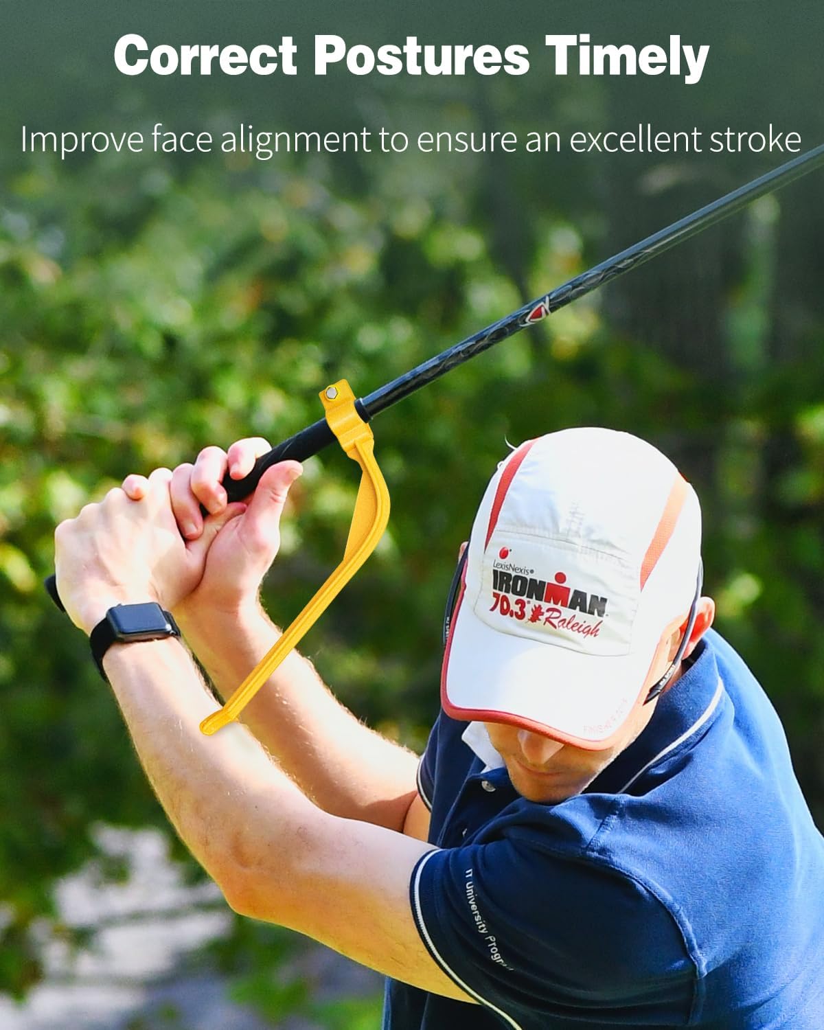 Golf Wrist Trainer Yellow 1 Pack Swing Correction Tool for Beginners Arm Elbow Position Training Accessory