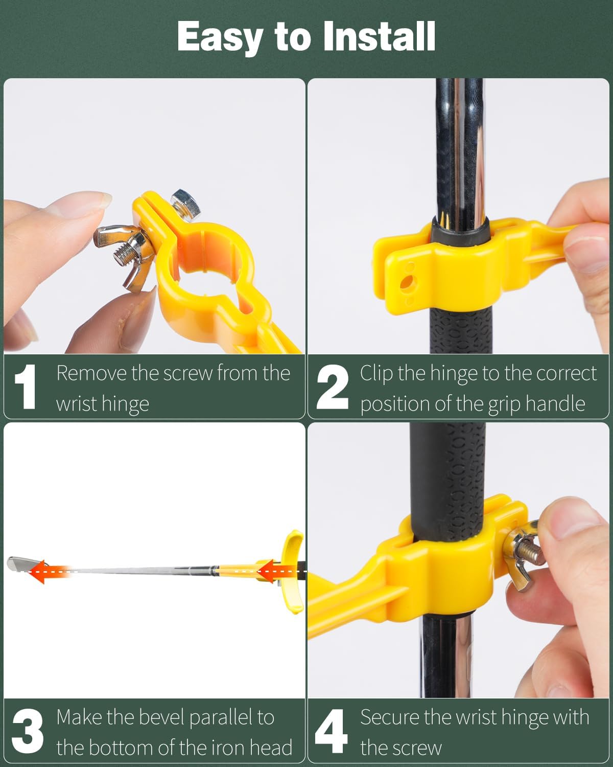 Golf Wrist Trainer Yellow 1 Pack Swing Correction Tool for Beginners Arm Elbow Position Training Accessory
