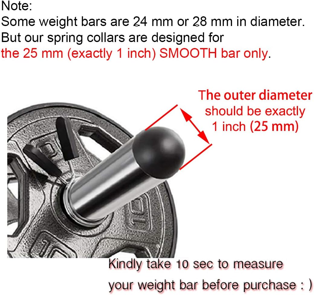 Halter Clips 4 Pack 25mm - Halter Rings Suitable for Smooth Halter Grips or Standard Weight Lifting Bars