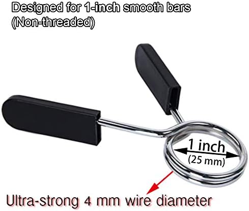 Halter Clips 4 Pack 25mm - Halter Rings Suitable for Smooth Halter Grips or Standard Weight Lifting Bars