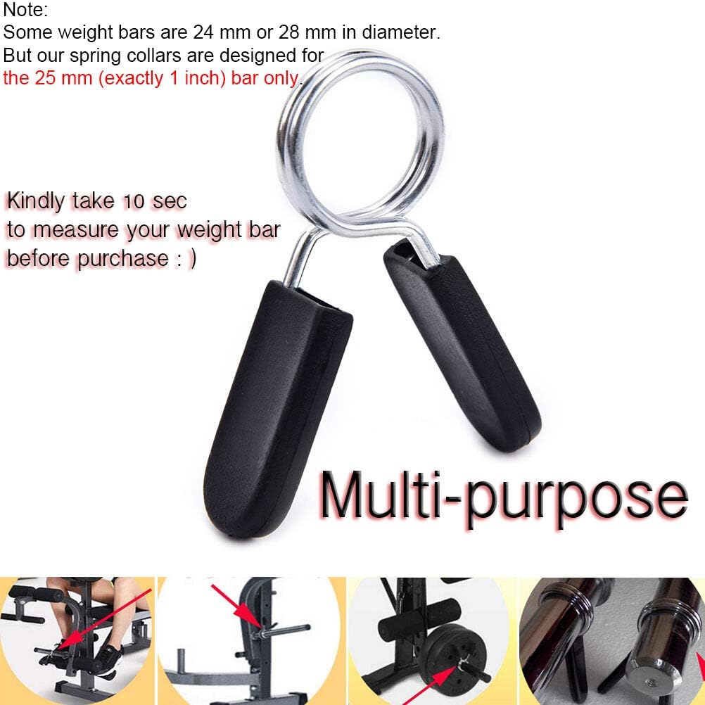 Halter Clips 4 Pack 25mm - Halter Rings Suitable for Smooth Halter Grips or Standard Weight Lifting Bars