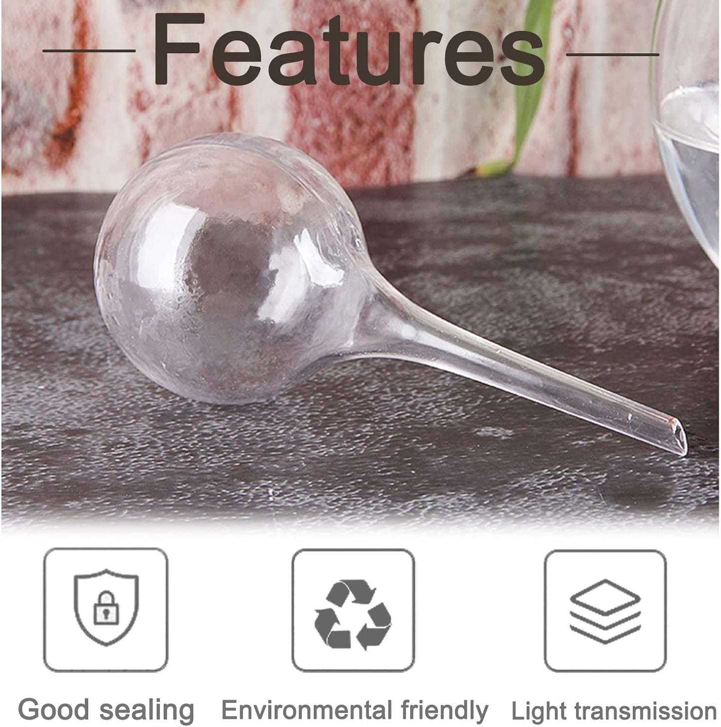 8 Pack Self Watering Balls Transparent Automatic Plant Waterer for Indoor Outdoor Flower Pots Plastic Self Watering Device