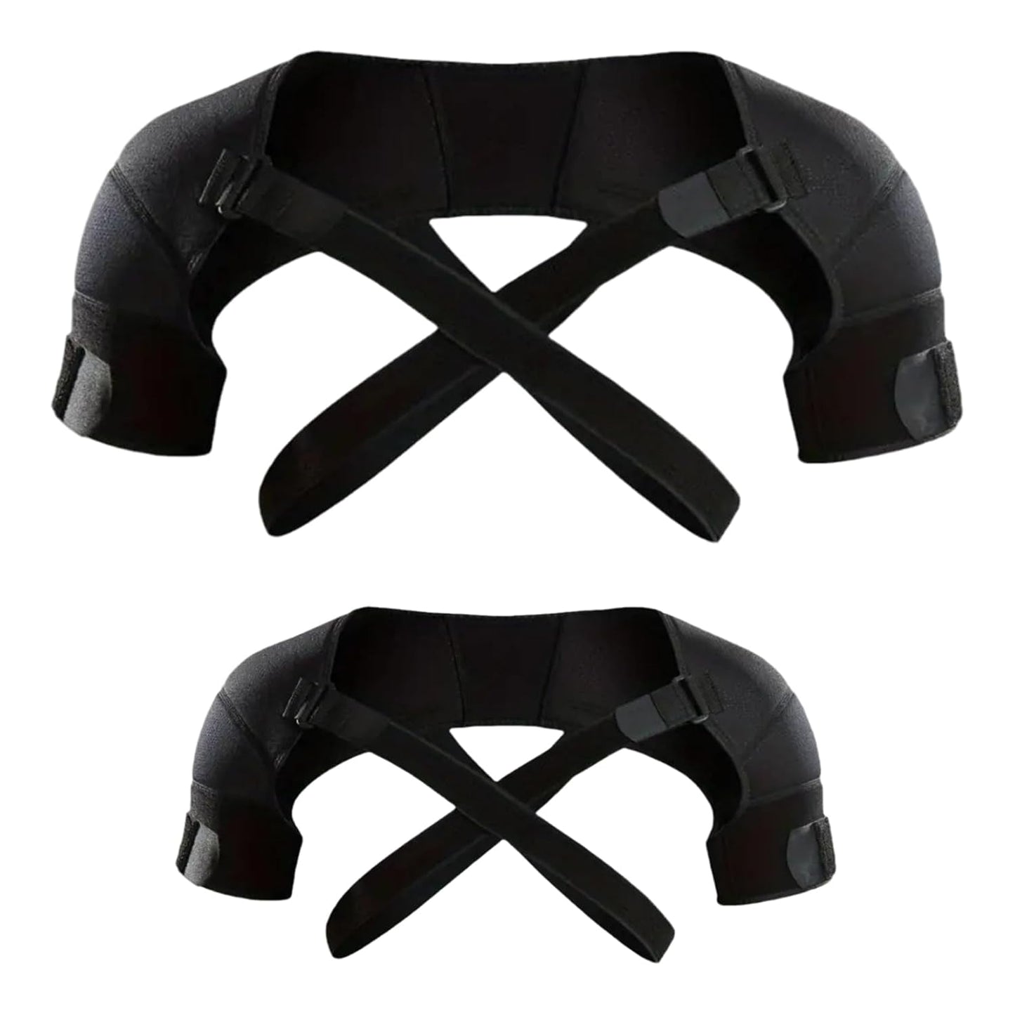 Adjustable Shoulder Support Brace - Black - Breathable Protective Shoulder Sleeve for Sleeping, Sports & Daily Use