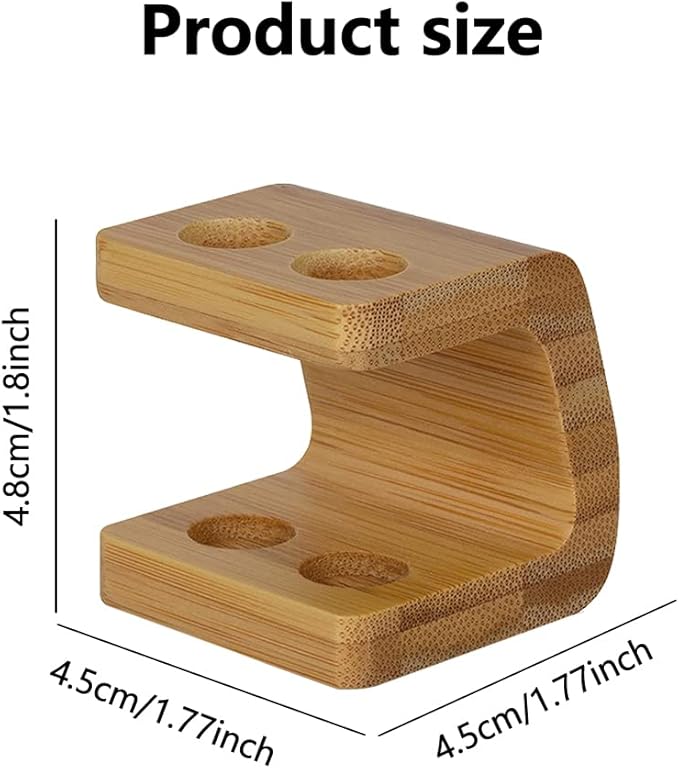 Bamboo Toothbrush Holder Organizer Set of 1 - Keep Bathroom Tidy & Hygienic - Stylish Sustainable Storage Solution