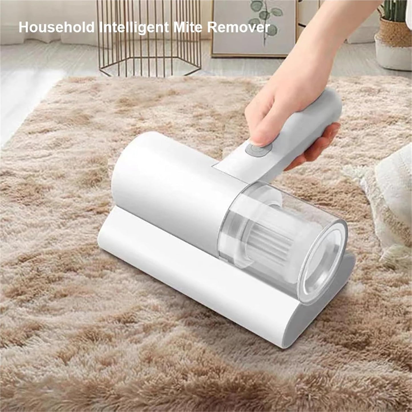 1200mAh Cordless Handheld Vacuum Cleaner White Compact Portable for Mattress Pillow Clothes Sofa Carpet Cleaning