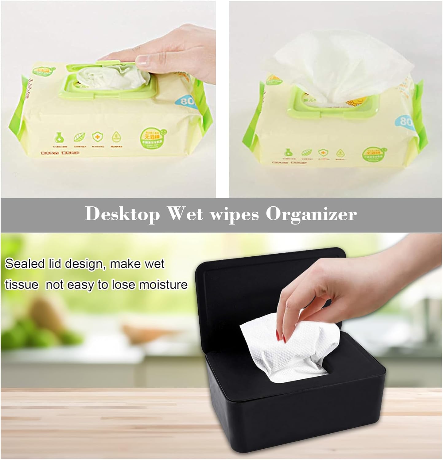 Wet Wipes Dispenser White 18x11x7cm Dustproof Multifunctional 1 Piece
