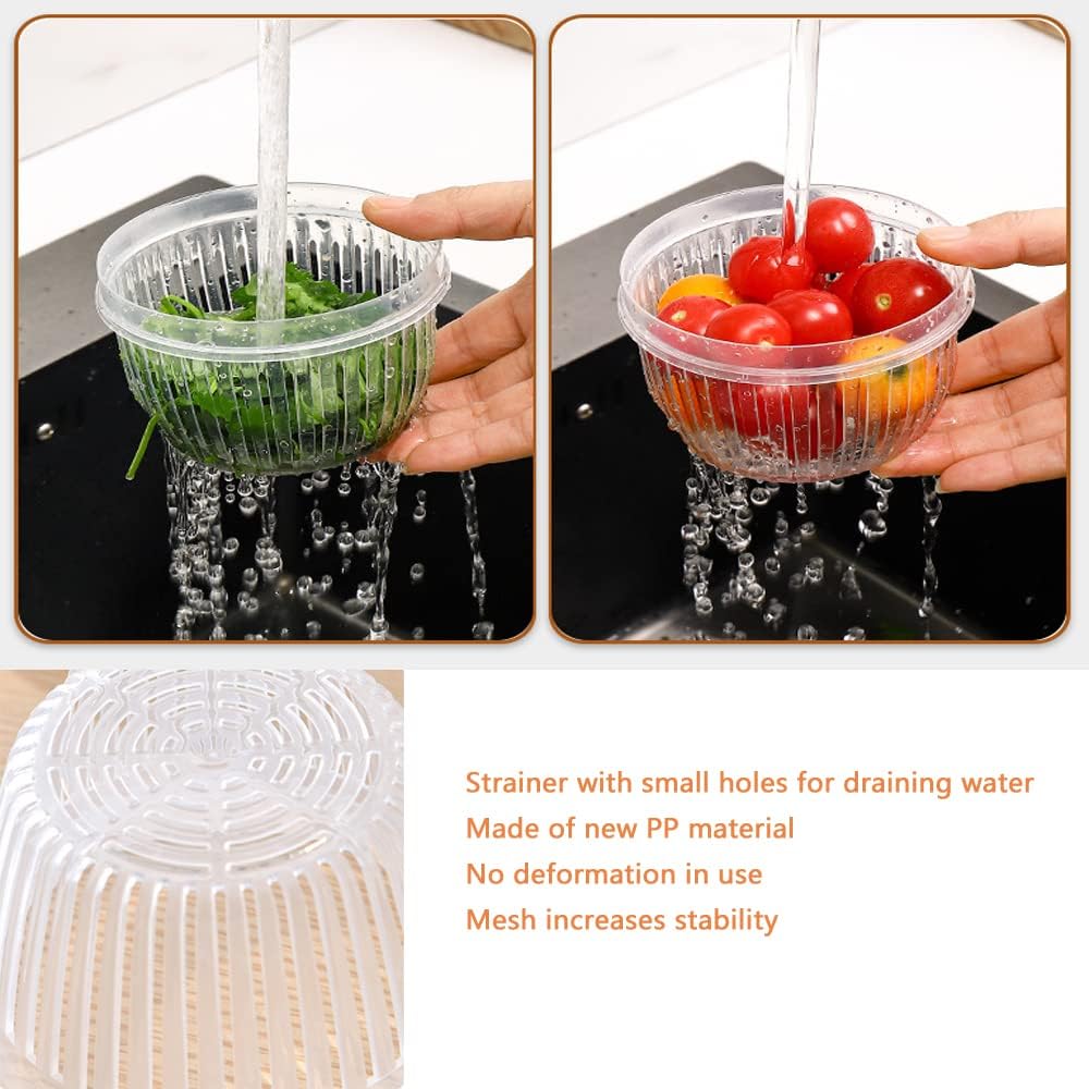 4 Pack 0.5L Plastic Storage Boxes with Lids and Filter - Stackable Organizing Containers
