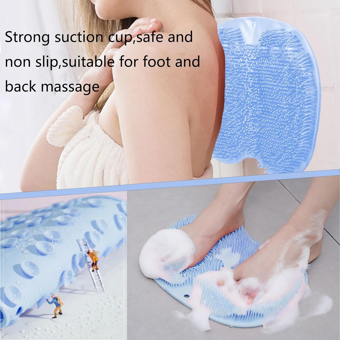Non-Slip Bath Mat with Suction Cups Multifunctional Shower Mat for Bathroom Safety and Comfort