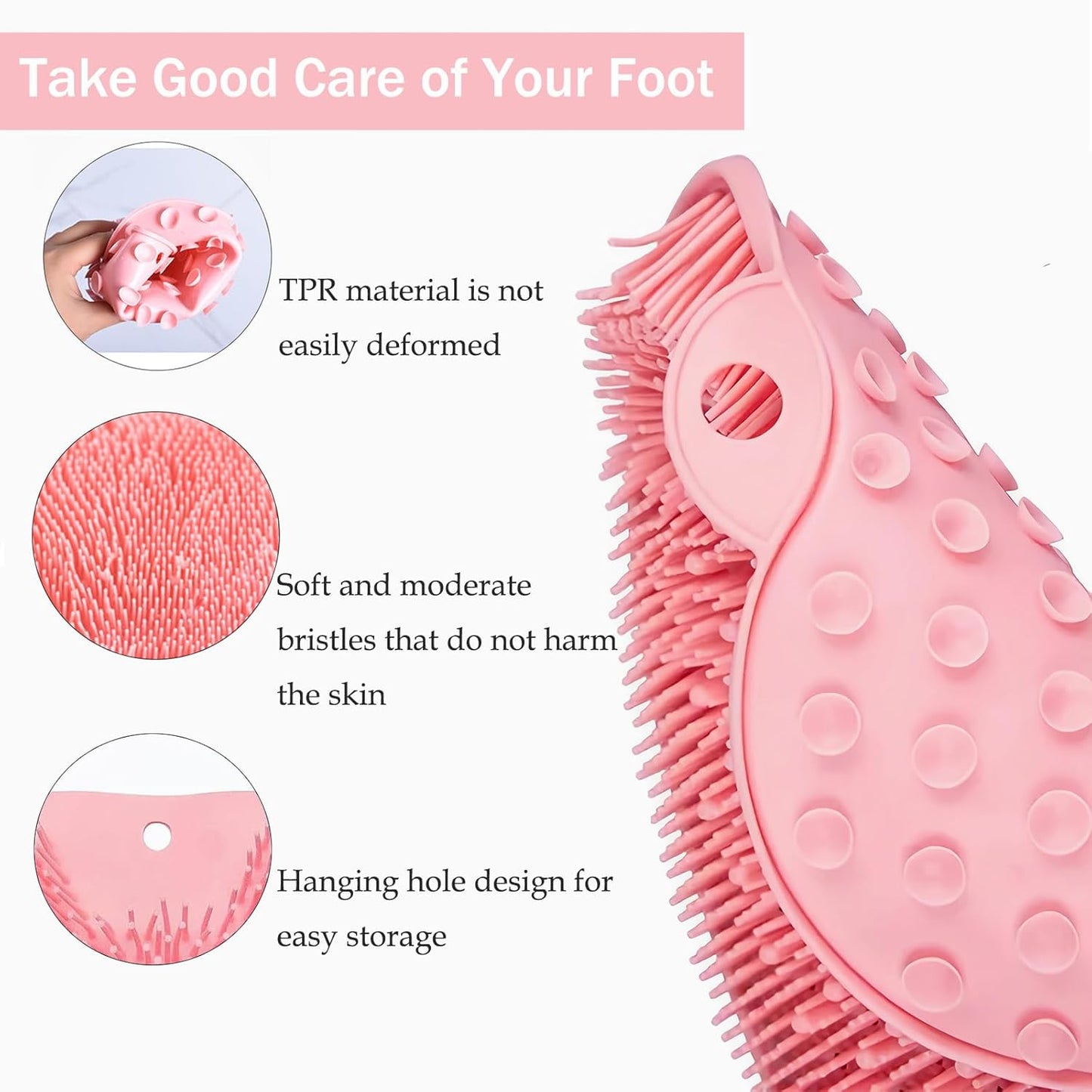 Multifunctional Non-Slip Bath Mat with Suction Cups for Shower and Bathtub