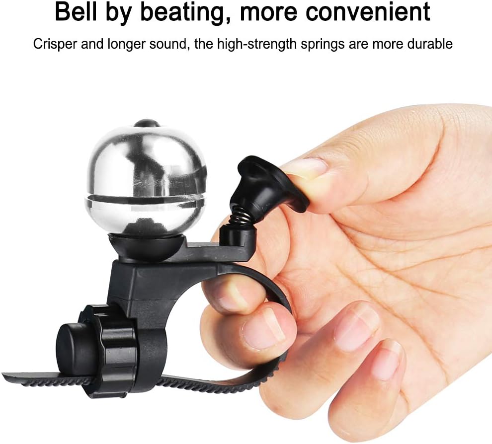 Loud Universal Bicycle Bell - Waterproof with Clear Sound - Suitable for Adults & Kids - Red - Set of 1