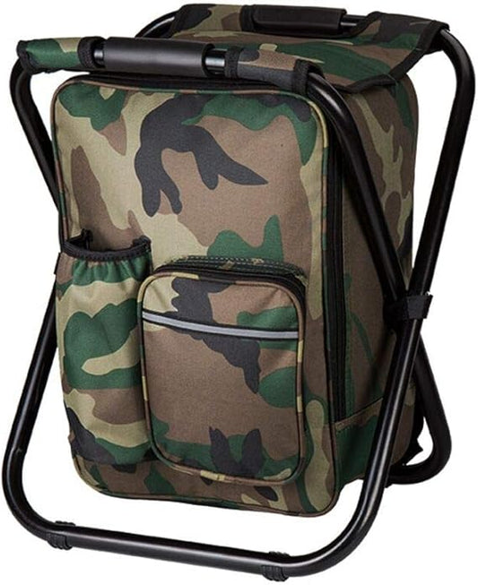 Camouflage Folding Camping Chair Portable Compact Adjustable Fishing Stool for Outdoor Use