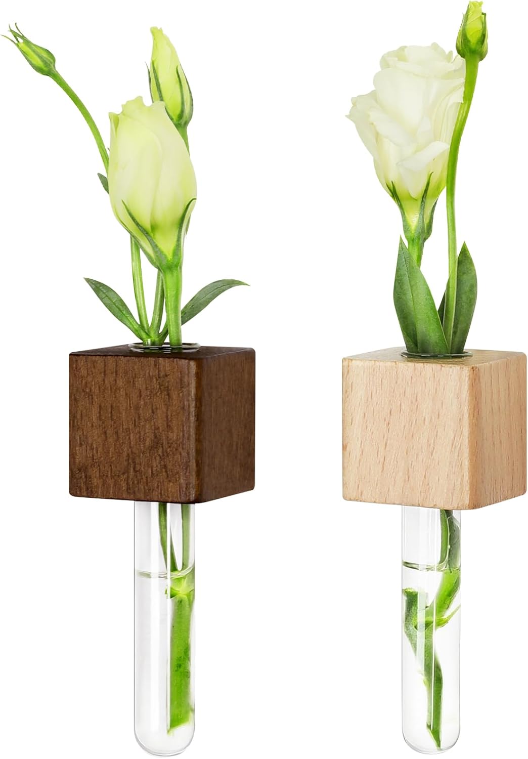2 Pack Magnetic Wall Vases Mini Hydroponic Test Tubes for Home Decor