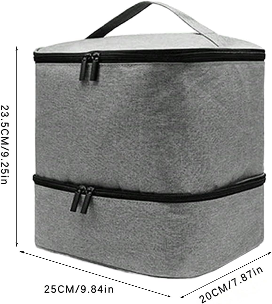 Large Capacity Grey Makeup Organizer Case - Cosmetic Storage Beauty Bag for Makeup Tools