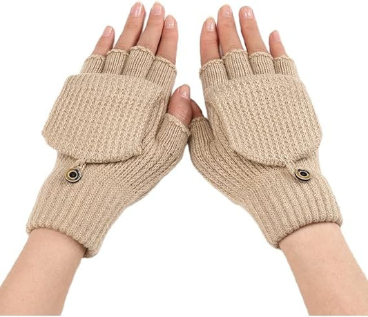 Women's Fingerless Gloves - 1 Pair - Warm Aprikot