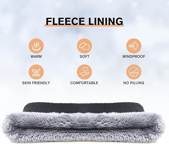 Military Green Fleece Scarf for Winter Sports - Warm Soft Neck Warmer for Cold Weather Activities