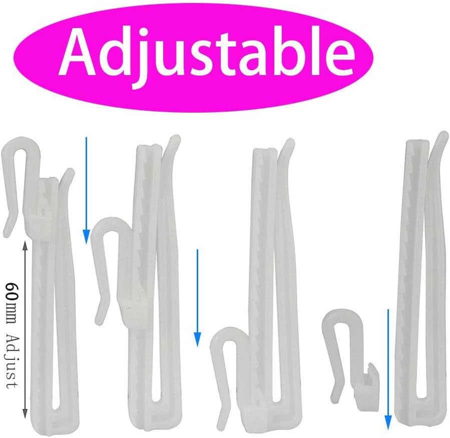 30 Pack 85mm White Curtain Hooks Window Decoration Accessories