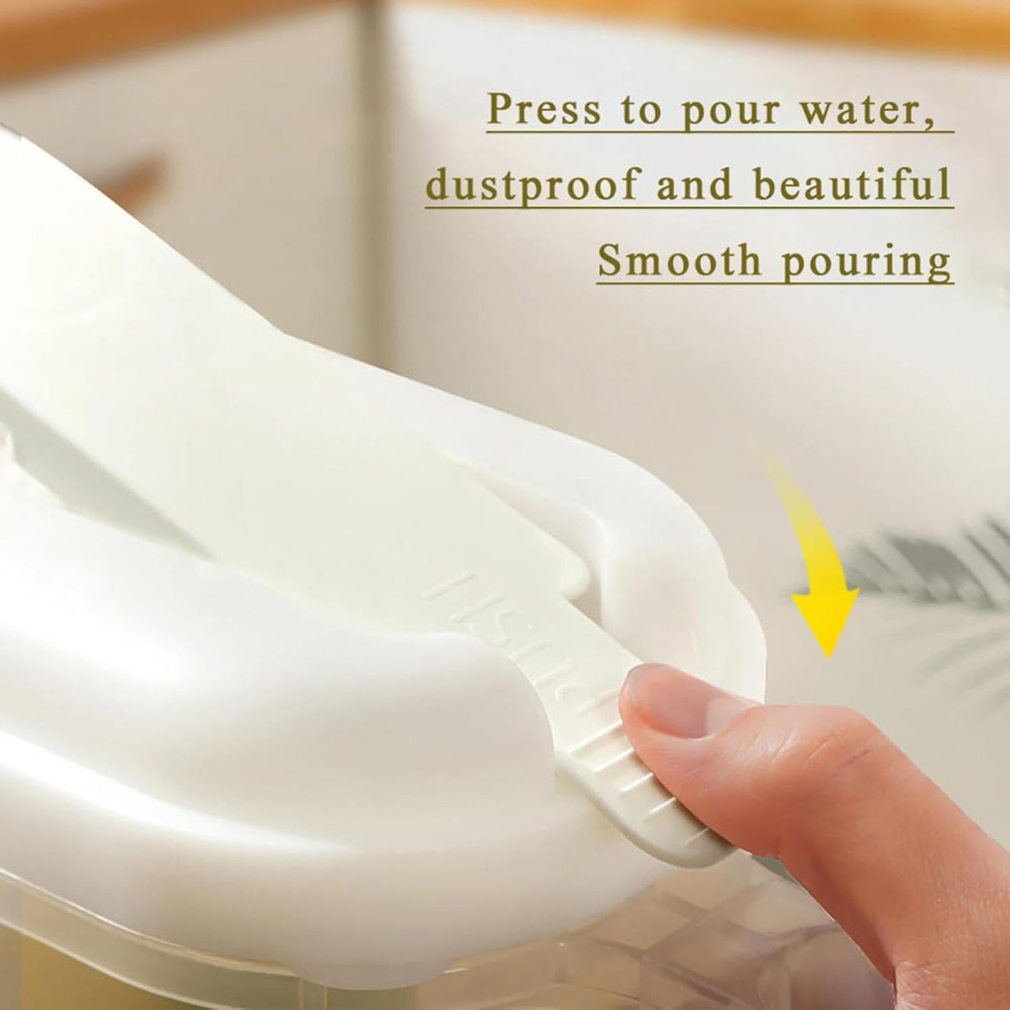 1800ml Transparent Plastic Water Jug with Lid - Large Capacity Drink Container
