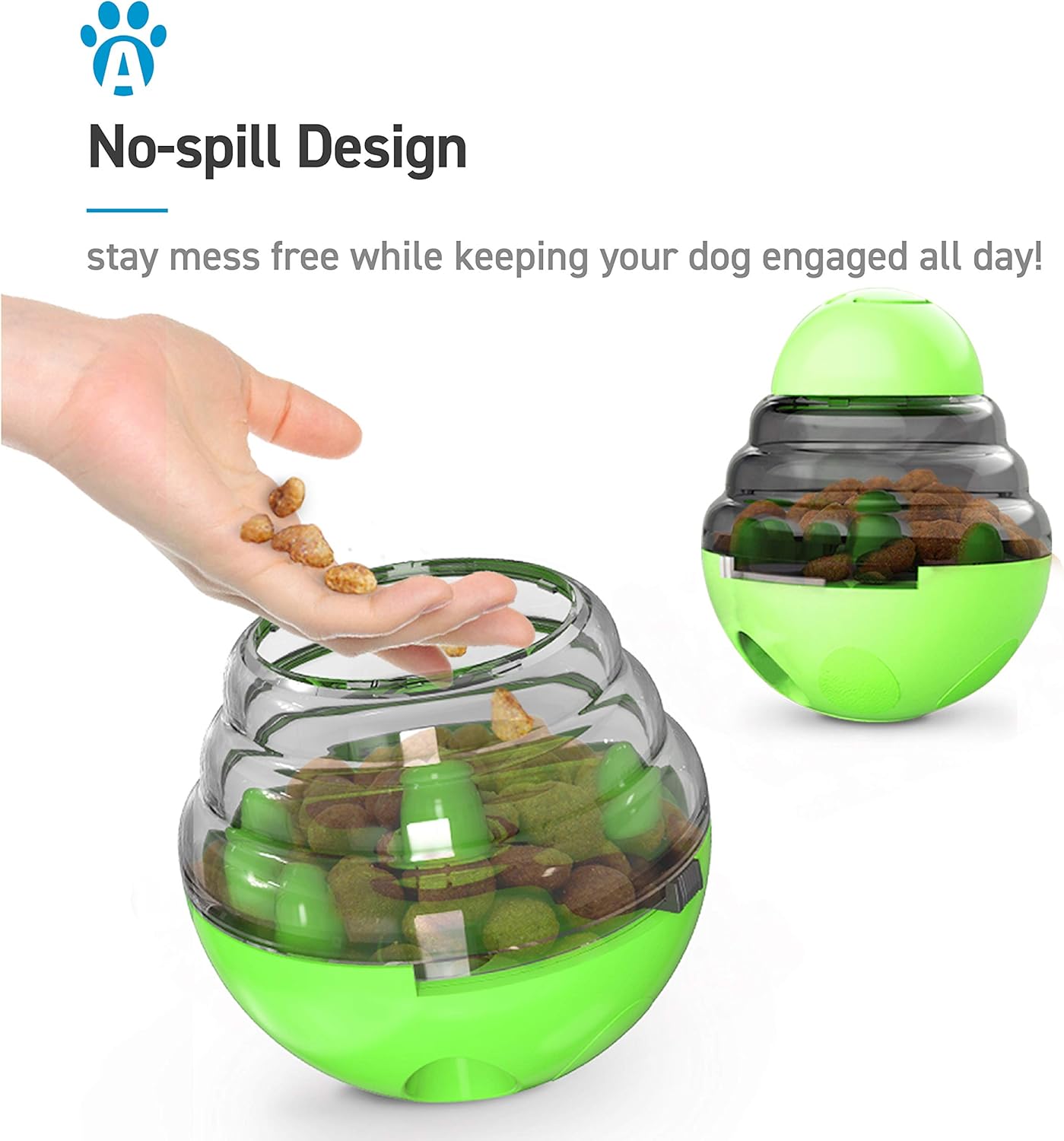 Yellow Interactive Dog Toy Snack Ball Food Dispenser for Dogs 1 Piece