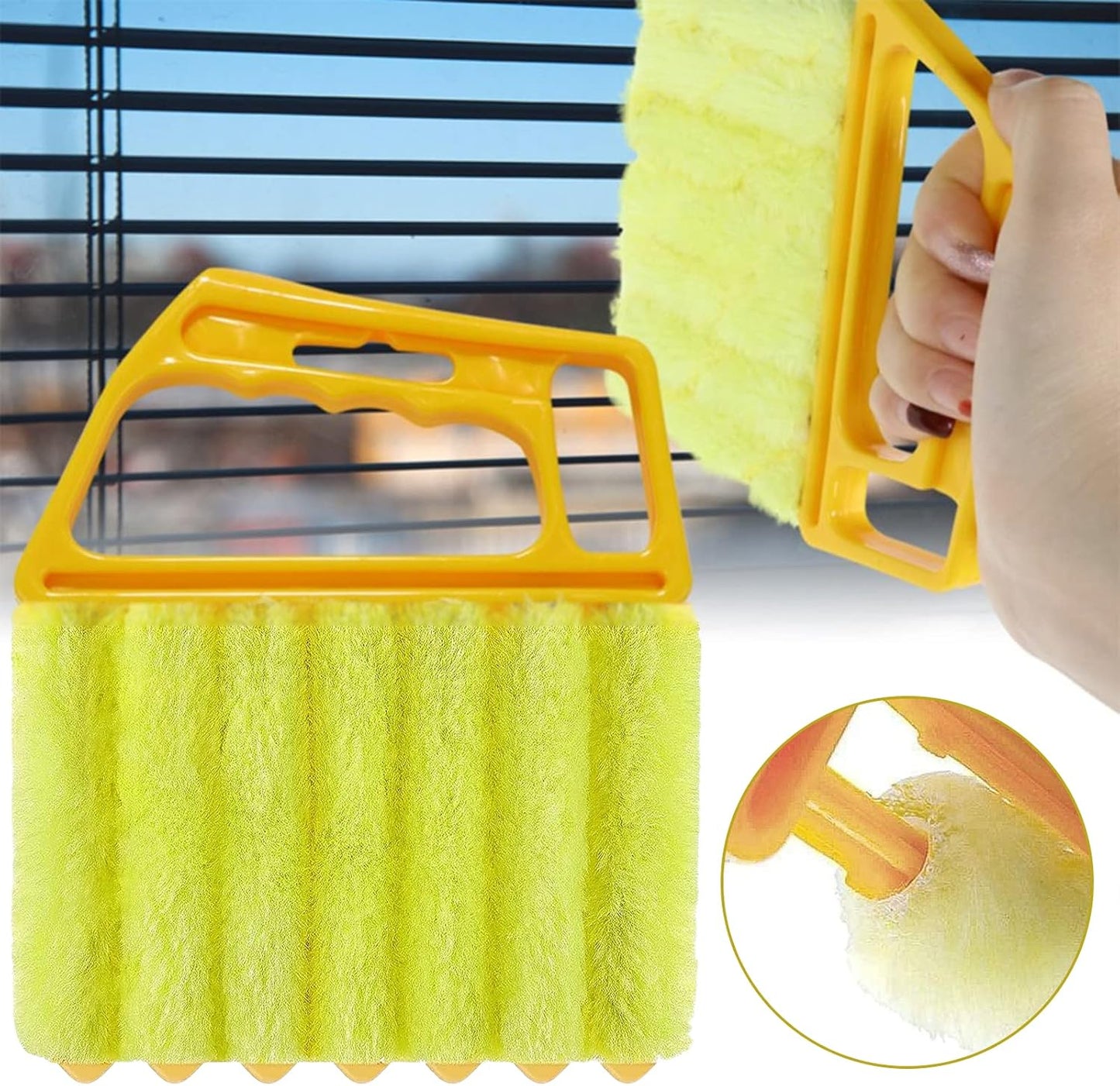 4 Pack Lamella Cleaner Dust-Free Yellow and Orange Blades Cleaning Tool