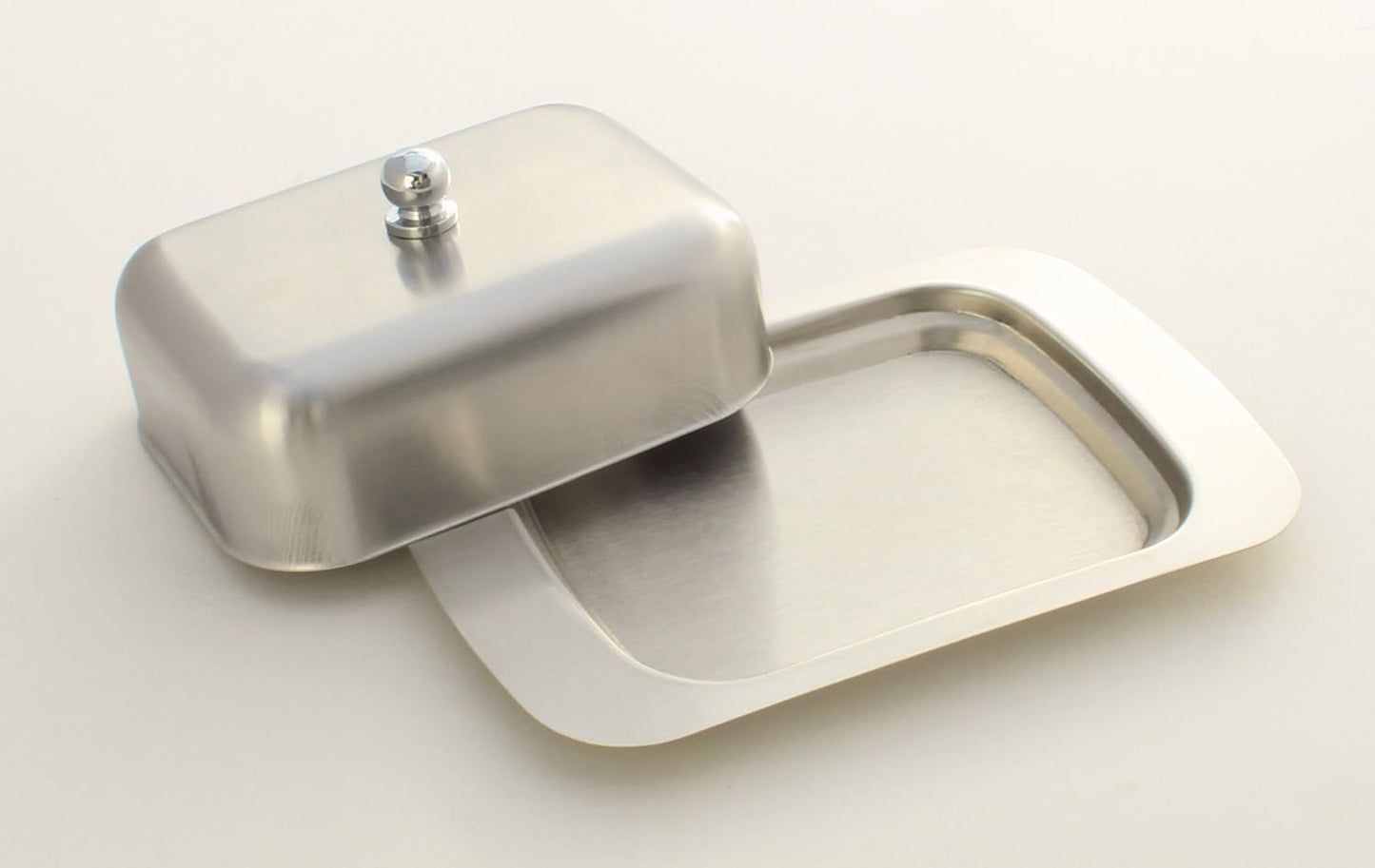 Stainless Steel Butter Dish with Lid 18.5x12.2x6cm Silver Butter Container for Kitchen Storage