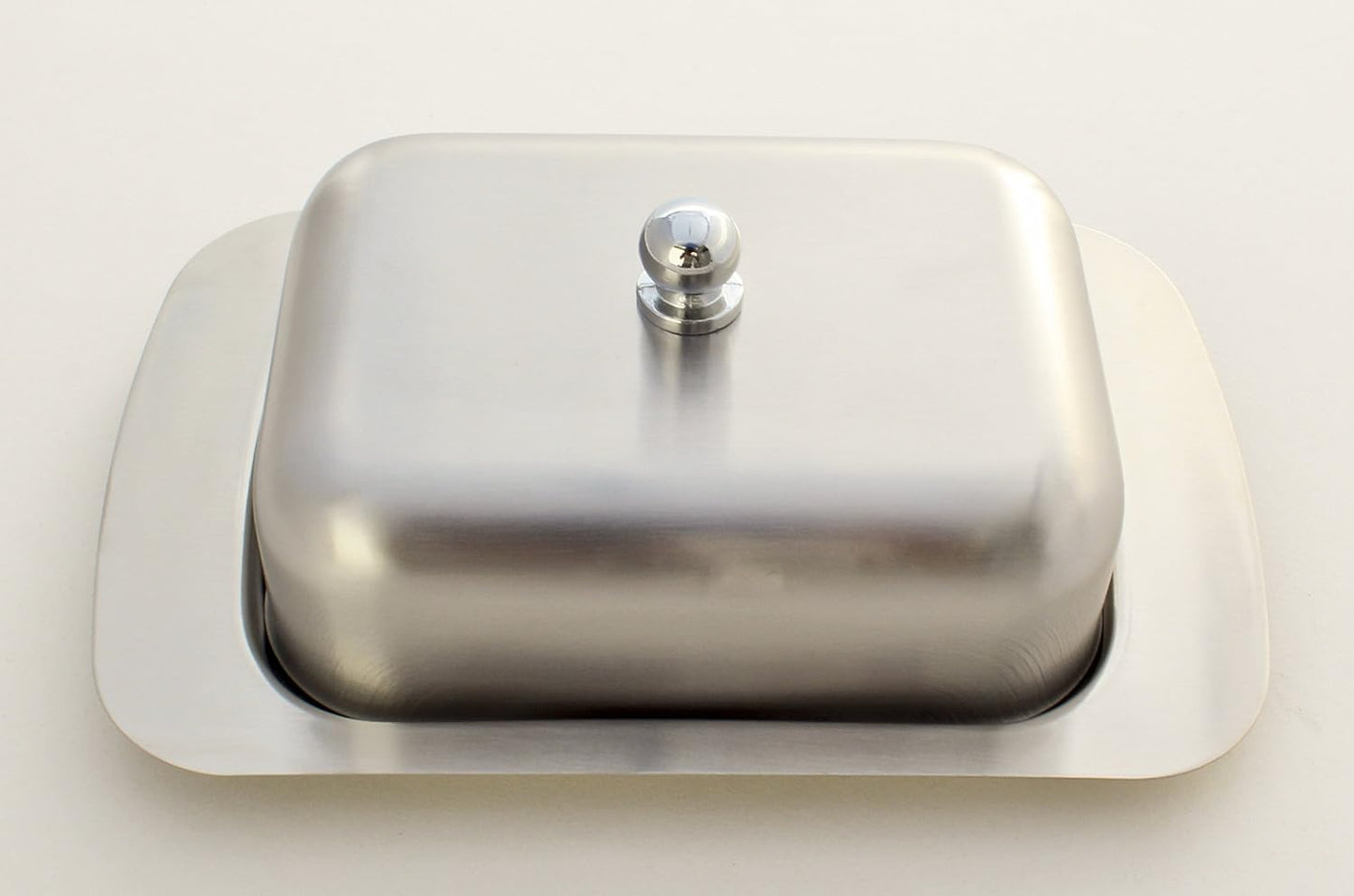 Stainless Steel Butter Dish with Lid 18.5x12.2x6cm Silver Butter Container for Kitchen Storage
