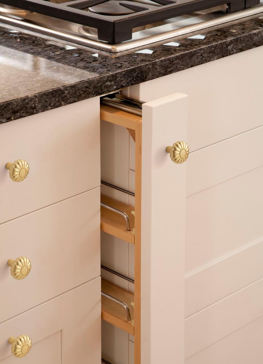 2 Pack 30mm Gold Cabinet Door Knobs Drawer Handles