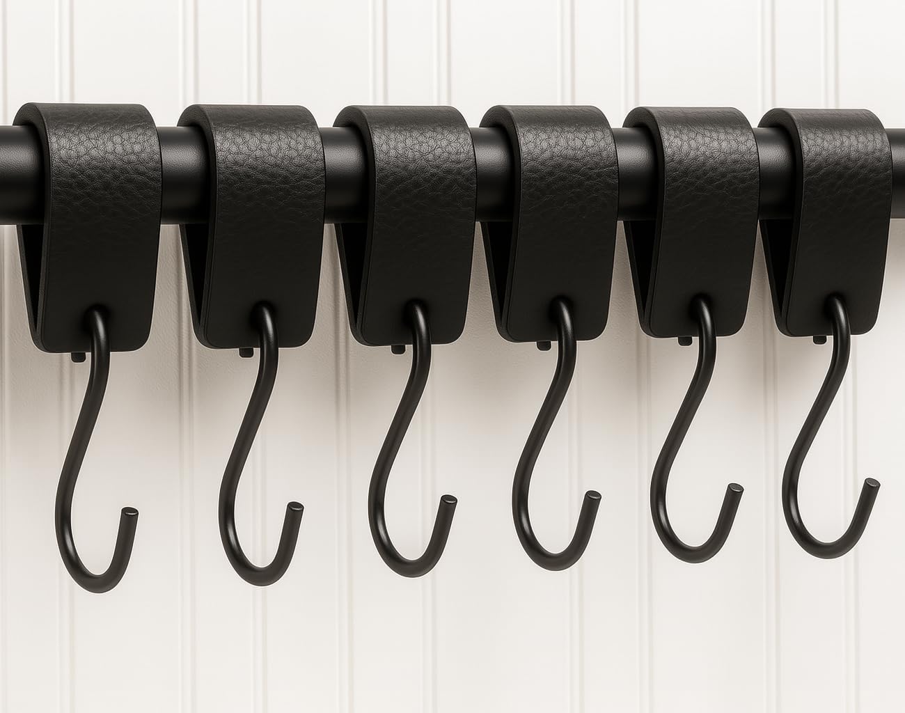 6 Pack Black Multi-Functional Hooks