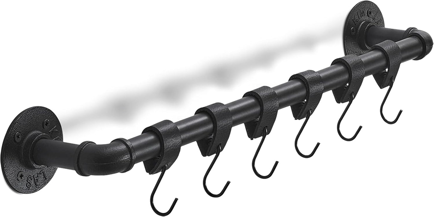 6 Pack Black Multi-Functional Hooks