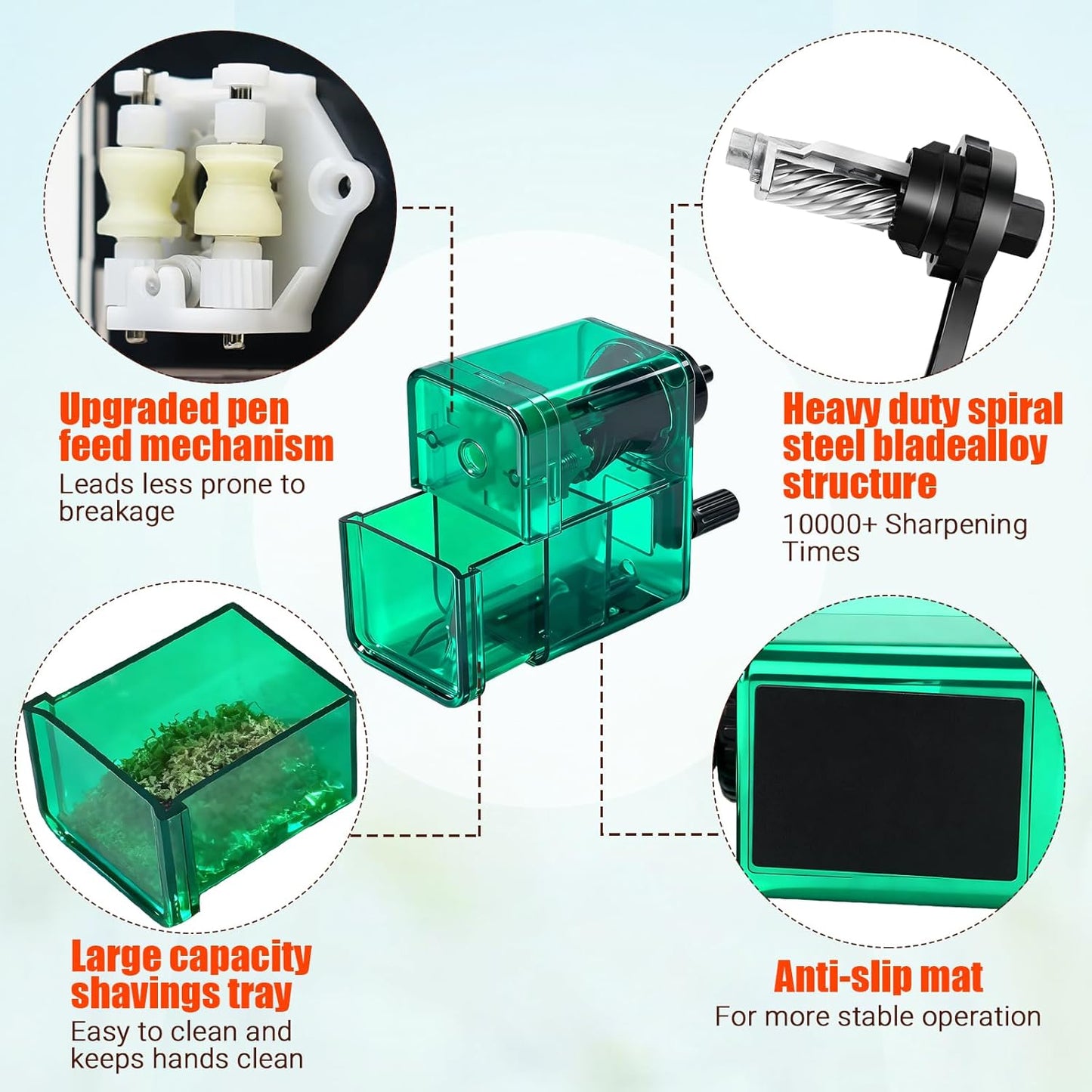 Adjustable Green Tabletop Puntenslijper 1 Piece
