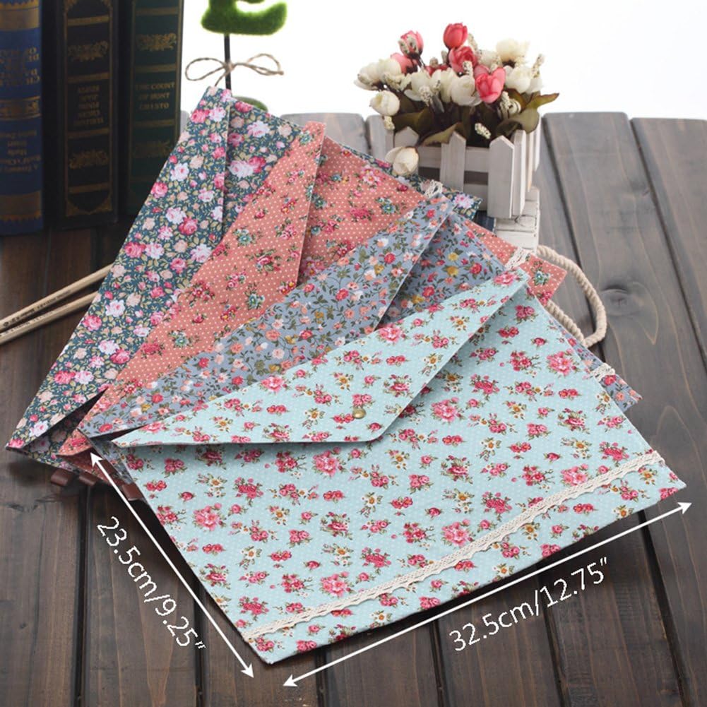 Colored Flower Envelopes 32.5cm x 23.5cm Pack of 4