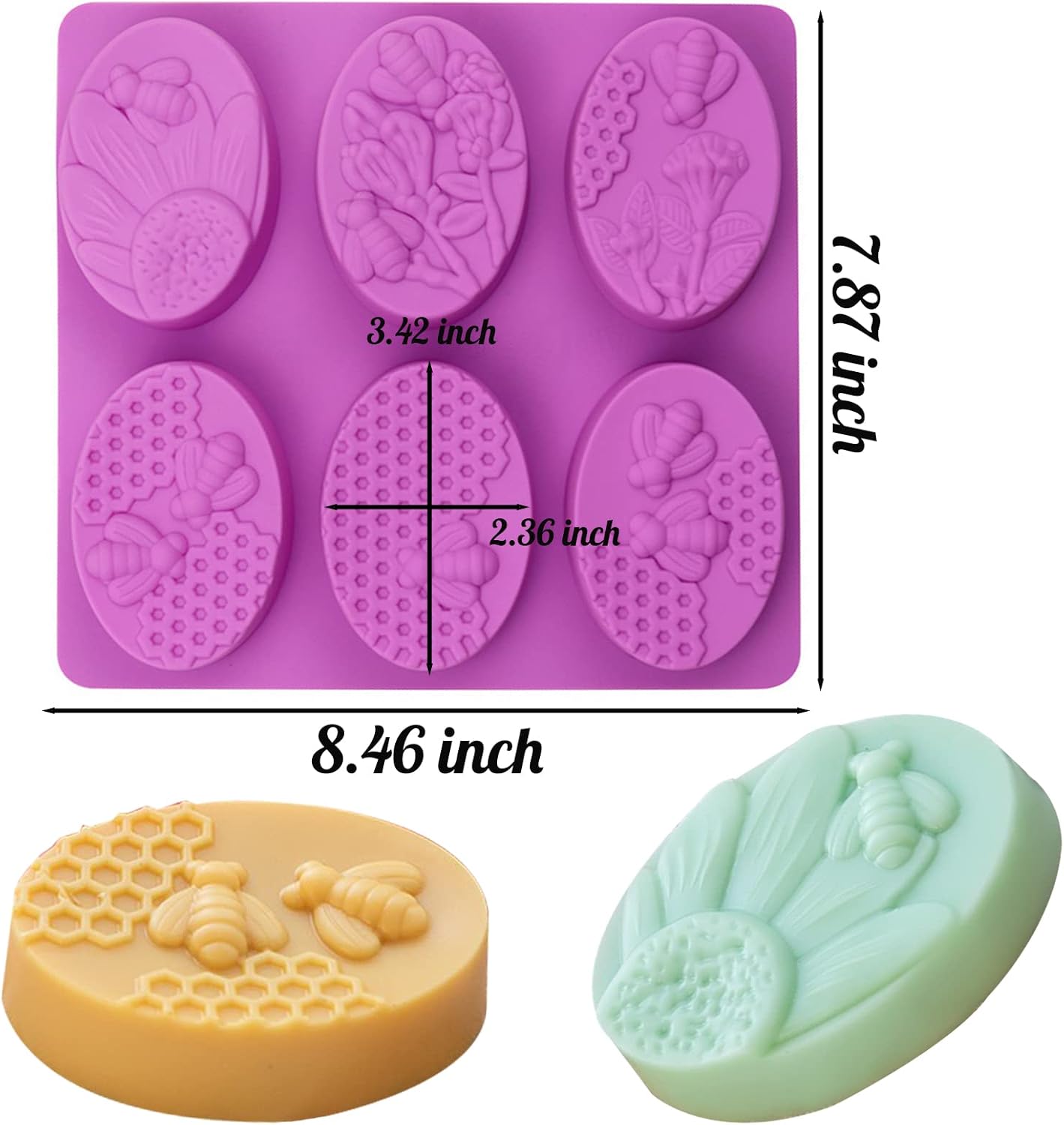 Silicone Molds for Making Candles and Soap - Purple - 2 Pieces