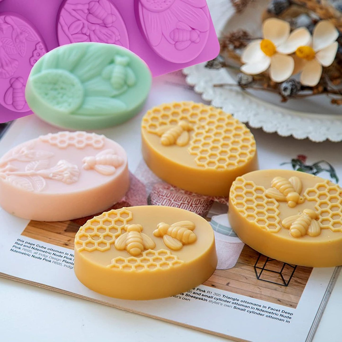 Silicone Molds for Making Candles and Soap - Purple - 2 Pieces