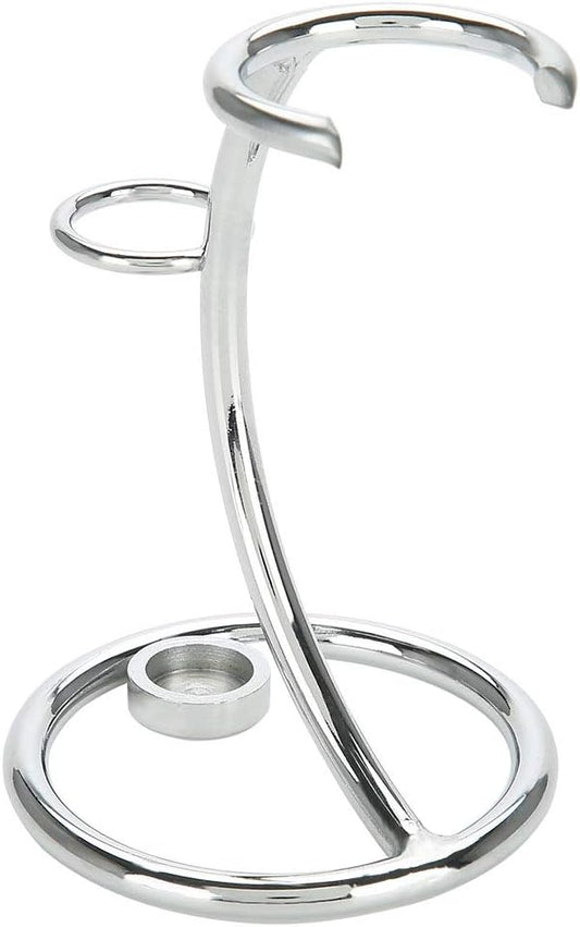 Men's Stainless Steel Silver Razor Holder - Shaving Brush Stand