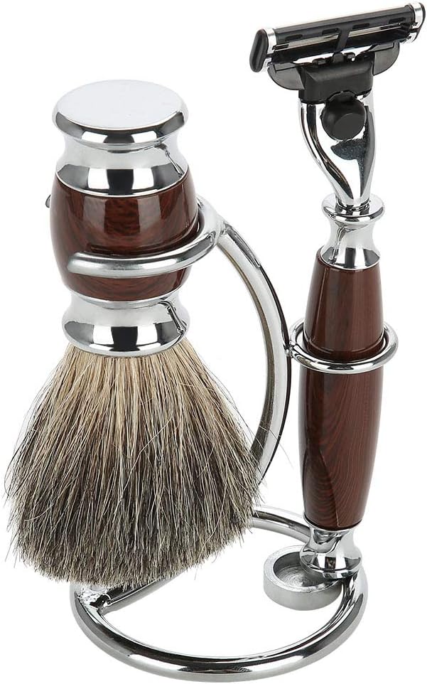 Men's Stainless Steel Silver Razor Holder - Shaving Brush Stand