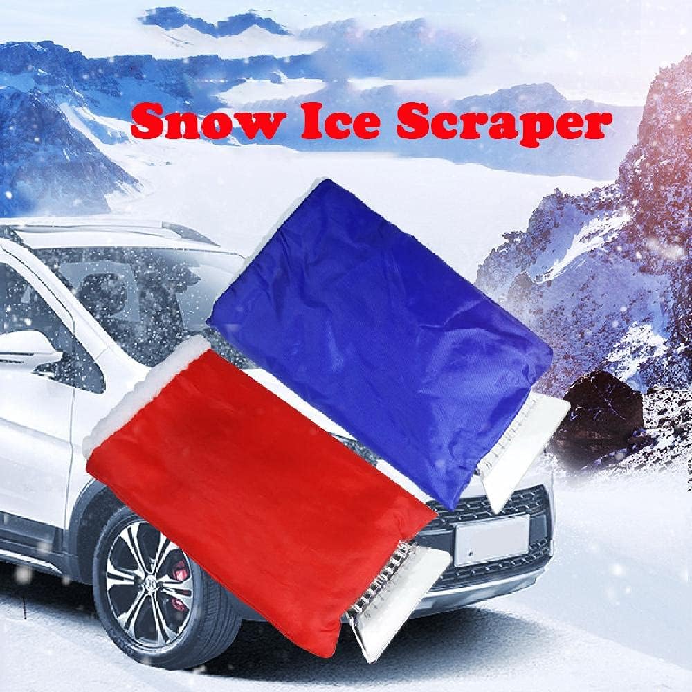 2 in 1 Car Ice Scraper and Window Cleaner Set Red and Blue 2 Pieces